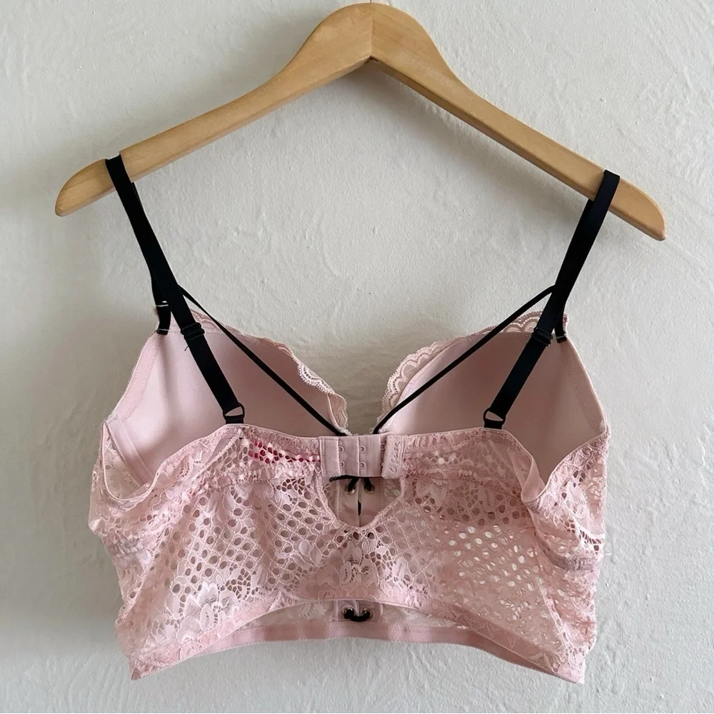 La Senza Pink Lace Corset Bra Top Size L - Picture 3 of 6